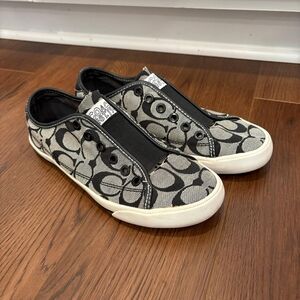 Coach Kids' Black and White Patterned Sneakers
